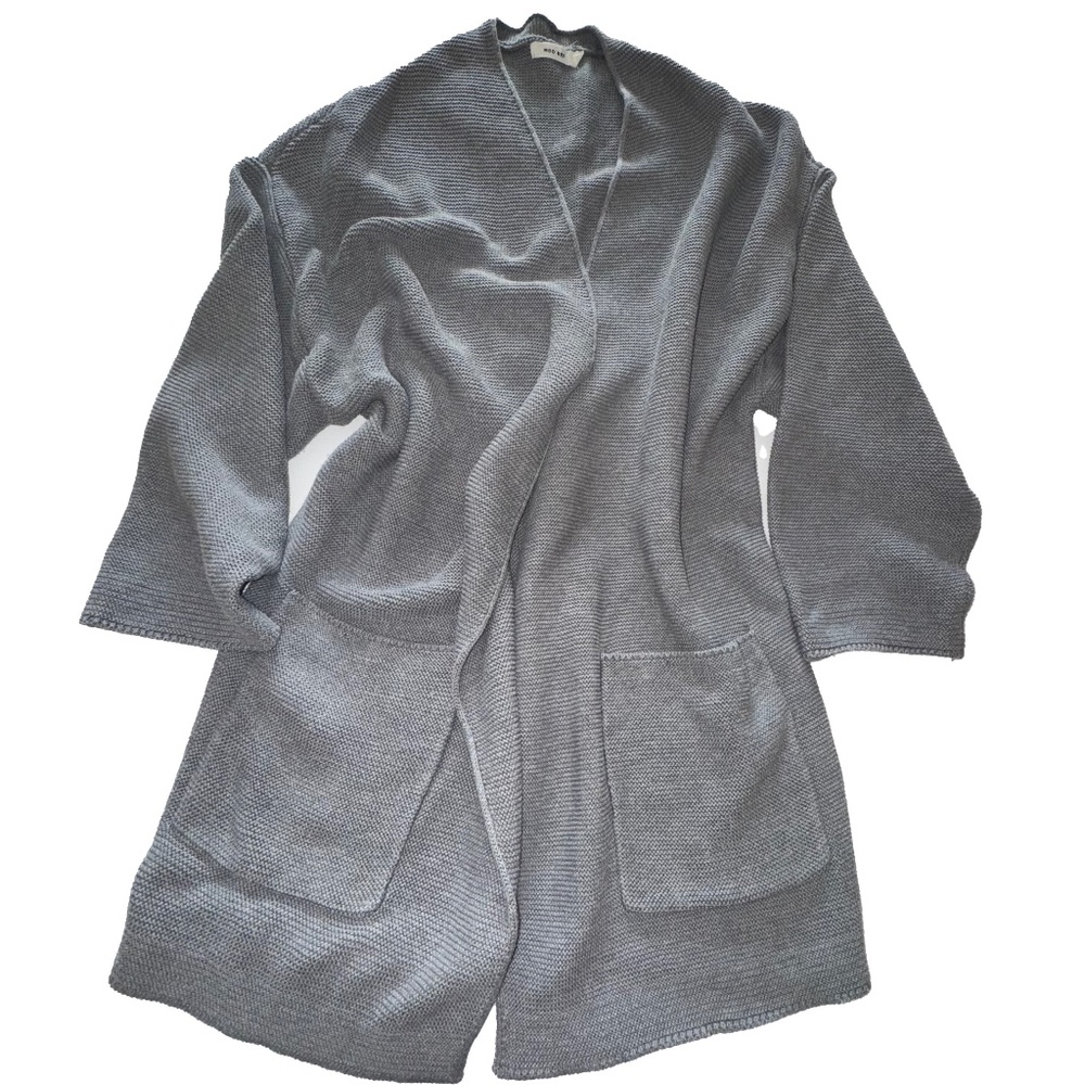 MOD REF Chunky Gray Cardigan Oversized all season sz S-M-L